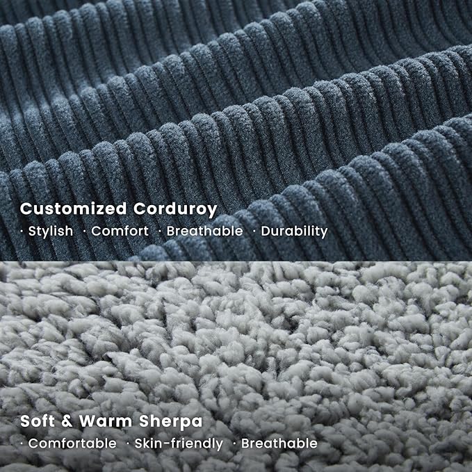 Miguel Washable Dog Bed With Removable Cushion for Medium Small Dogs, Easy to Wash Pet Sofa With Side, Rectangle Bolster Cat Calming Cuddle Puppy Bed With Anti-Slip Bottom, Blue 25 Inch