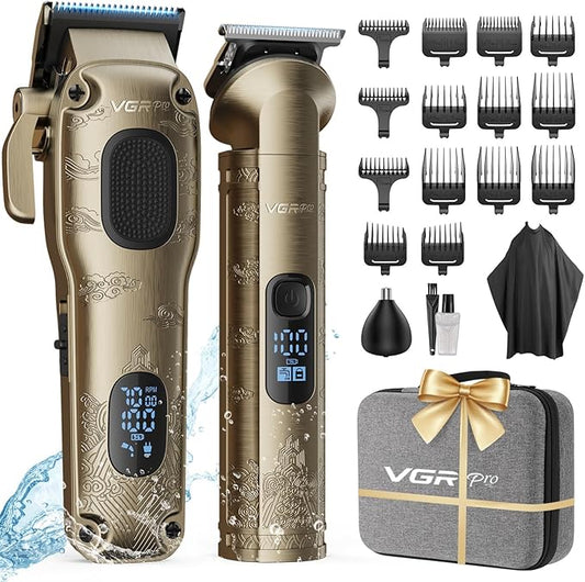 Hair Clippers for Men Professional, Cordless Hair Clippers for Hair Cutting, Mens Clippers and Trimmers Set, Electric Hair Trimmer for Men with Package Box