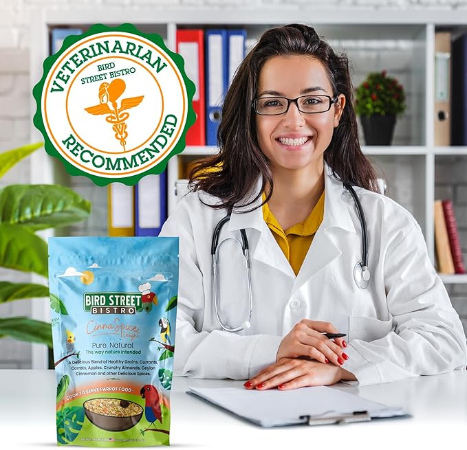 Parrot Food - Parakeet & Cockatiel Food - Cooks in 3-15 min with Natural & Organic Grains, Legumes, Non-GMO Fruits, Vegetables & Health Spices