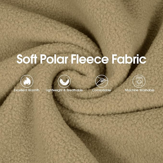 IECOii XL Dog Sweater, Pullover Hoodie for Medium Large Dogs, Warm Fleece Dog Sweatshirt with Hood for Cold Weather,Pet Winter Clothes for Dogs Girl Boy,Hooded Coat with Leash Hole, Khaki, XLarge