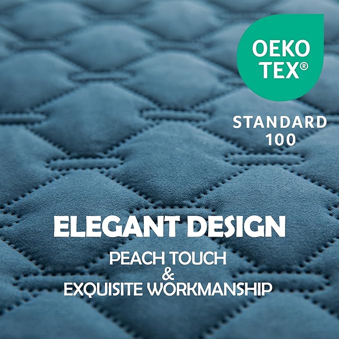 gogobunny 100% Double-Sided Waterproof Dog Bed Cover Pet Blanket Sofa Couch Furniture Protector for Puppy Large Dog Cat, Reversible (52x82 Inch (Pack of 1), Dark Blue/Light Blue)