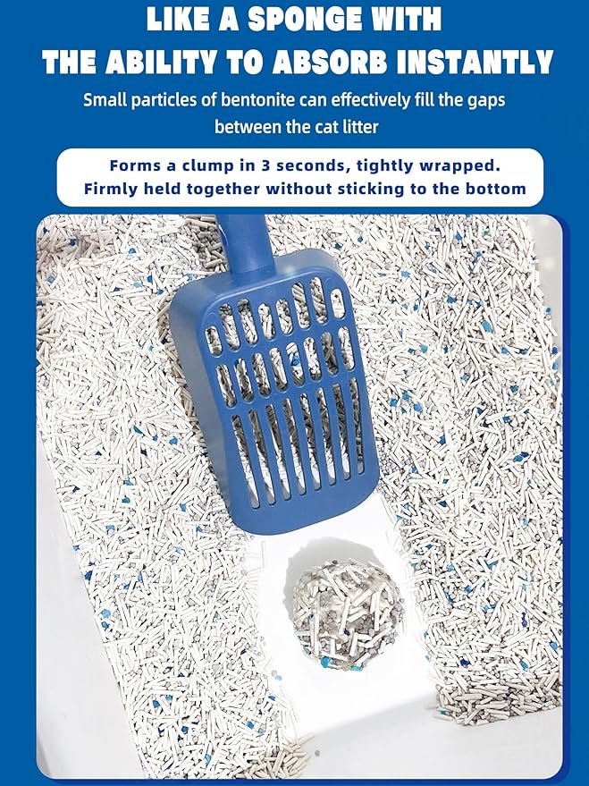 NIKORO Mixed Cat Litter,Strong Clumping Cat Litters,Odor Control and Unscented Ultra Absorbent Water Flushable Bentonite Tofu Cat Litter,Dust Free Scent Free,21 lbs(5.29 lbs×4Bags)