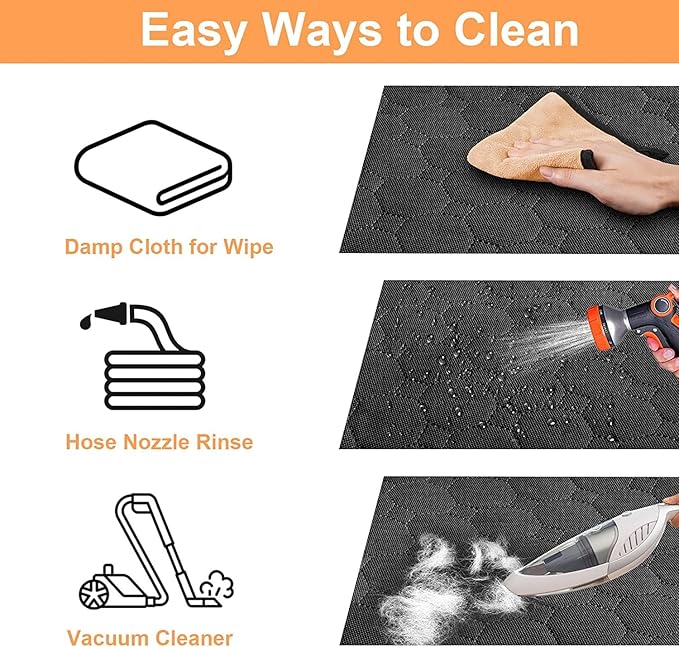 Mancro Dog Car Seat Cover, 2025 Upgraded 600D Heavy Duty Waterproof & Scratch-Resistant Dog Hammock for Car, Back Seat Pet Cover for Dogs with Sedan, Trucks and SUVs, Standard, Green