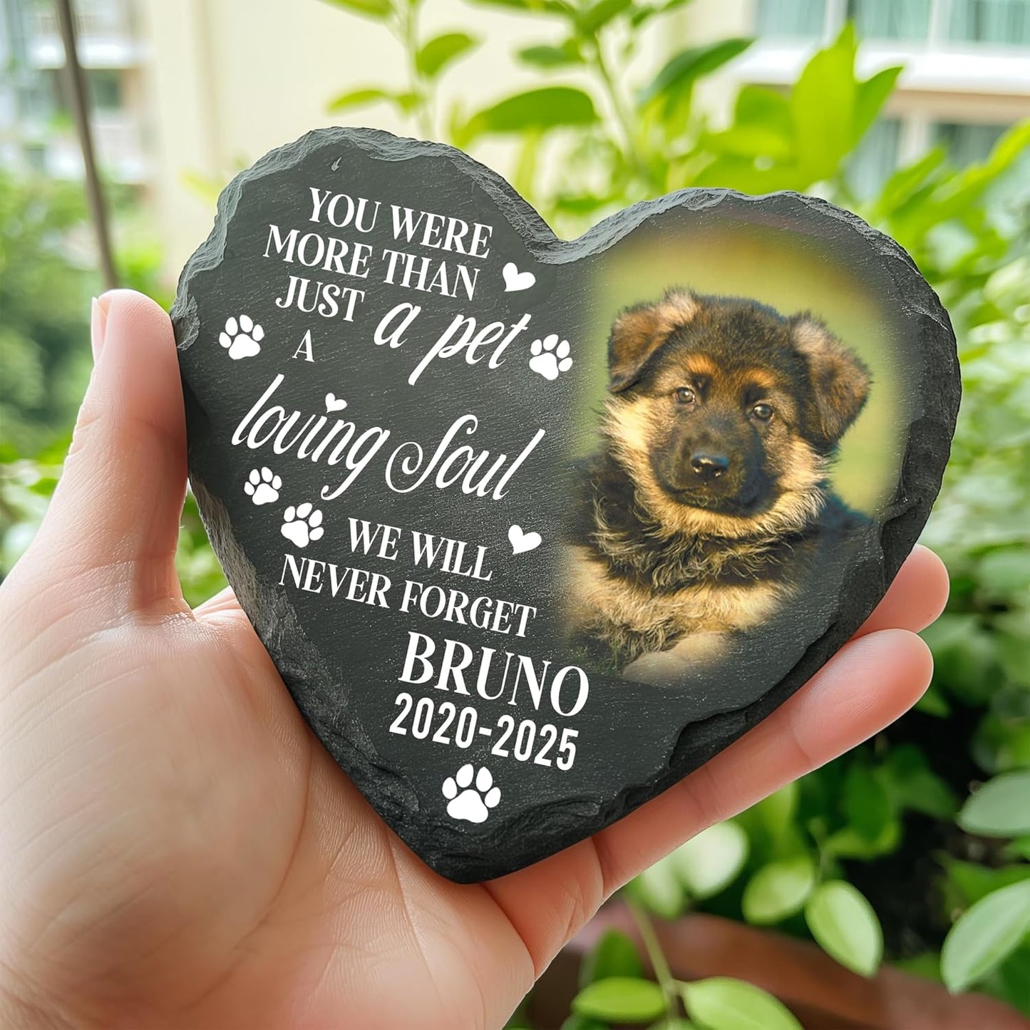Personalized Dog Memorial Gifts for Loss of Dog, Custom Pet Memorial Stone with Photo Name Date, Stones for Dogs, Gift for Cat Lovers, Bereavement Sympathy Gift for Pet Lover, Quote 9