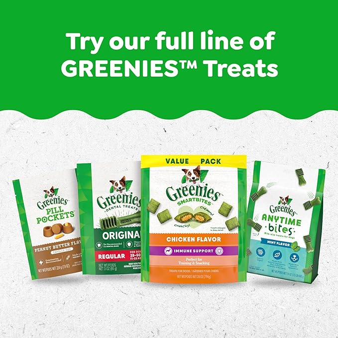 Greenies Smartbites Immune Support Crunchy & Soft Dog Treats, Chicken Flavor, 8 oz. Pack