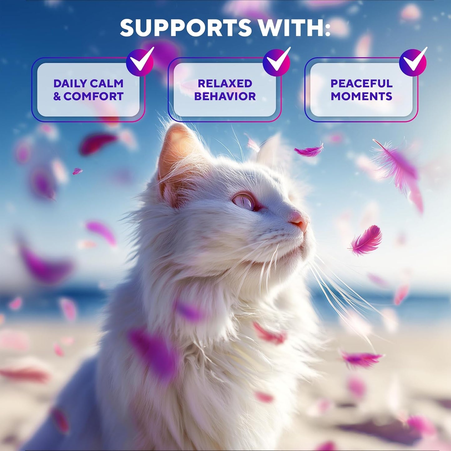 Calming Pheromone Spray & Scratch Repellent for Cats - Reduces Scratching Furniture, Pee - During Travel, Fireworks, Thunder, Vet Zone - Helps with Stress, Fighting, Hiding (60 ml (2 pack))