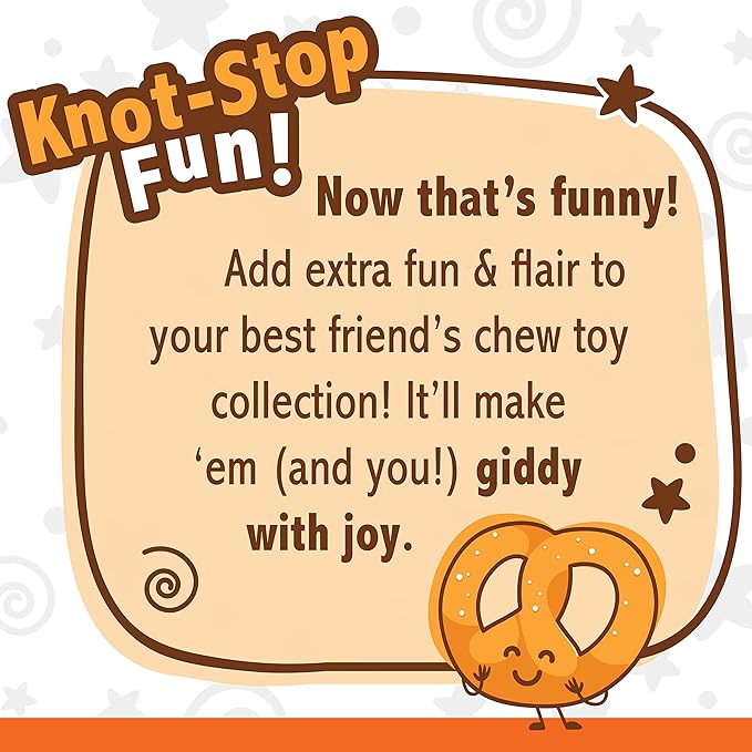 Nylabone Pretzel Power Chew Toy for Dogs, Dog Toys for Aggressive Chewers, Bacon & Peanut Butter Flavor, Small Dogs - Up to 25 Ibs, 1 Count