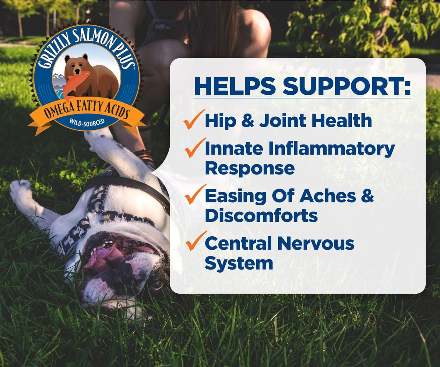 Grizzly Pet Products Salmon Plus Omega 3-6-9 Food Supplement for Dogs and Cats, 16 Ounce