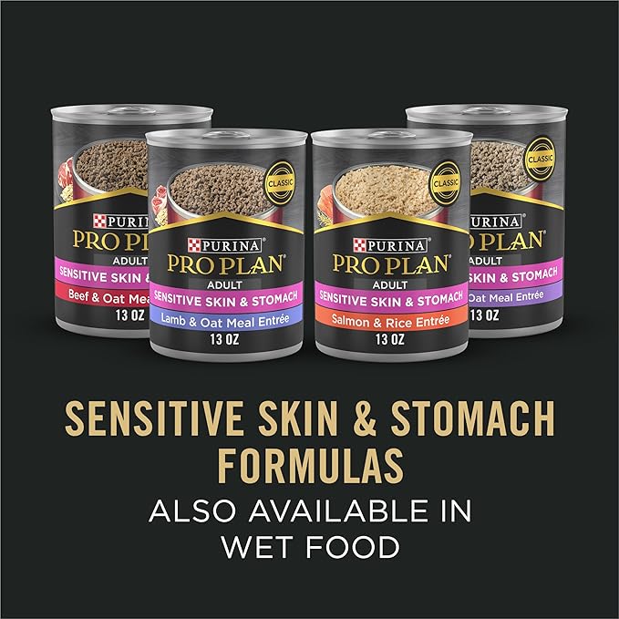 Purina Pro Plan Sensitive Skin and Stomach Dry Dog Food Senior Adult 7 Plus Salmon and Rice Formula - 4 lb. Bag