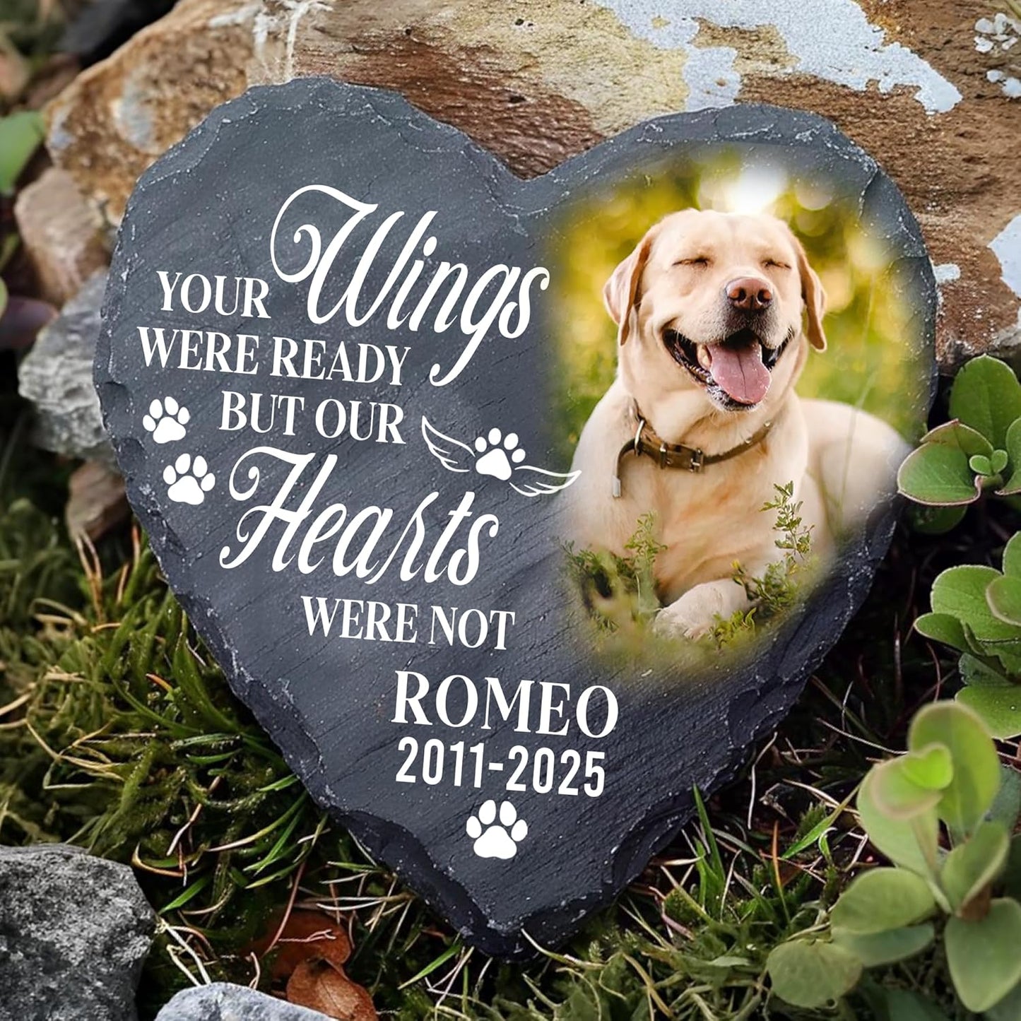 Personalized Dog Memorial Gifts for Loss of Dog, Custom Pet Memorial Stone with Photo Name Date, Stones for Dogs, Gift for Cat Lovers, Bereavement Sympathy Gift for Pet Lover, Quote 11