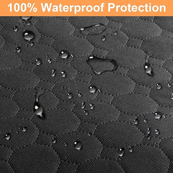 Mancro Dog Car Seat Cover, 2025 Upgraded 600D Heavy Duty Waterproof & Scratch-Resistant Dog Hammock for Car, Back Seat Pet Cover for Dogs with Sedan and Truck, X-Large, Black