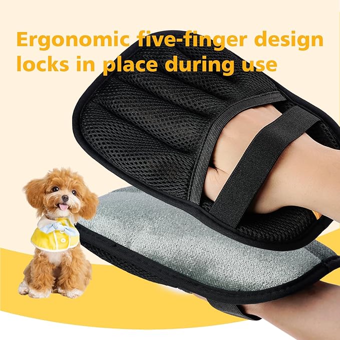 Cat Hair Gloves for Pet Hair Removal，Reusable Cats & Dog Pet Hair Remover Electrostatic Gloves for Pets Grooming,Furniture,Carpet,Car,Couch