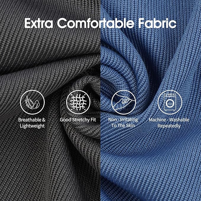 IECOii 2 Pack Large Dog T-Shirt | Non-Restrictive Fit for Running, Breathable Summer Wear - Non-stuffy Design - Keeps Pups Comfortable in Hot Weather, Grey+Blue, 2XL