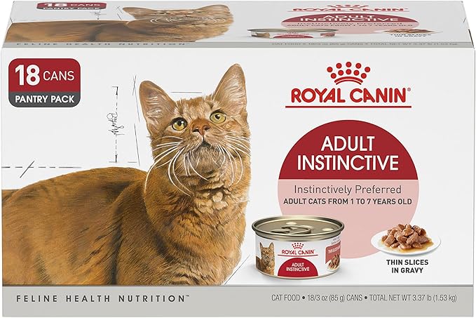 Royal Canin® Feline Health Nutrition™ Adult Instinctive Thin Slices In Gravy Canned Cat Food, 3 oz can (18-count)