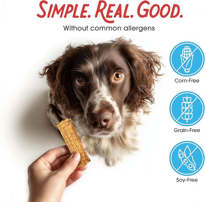 Farmland Traditions Dogs Love Chicken Jerky Dog Treats, Premium Two-Ingredient Dog Jerky with USA-Raised Chicken & No Antibiotics Ever, 3-Pound Bag