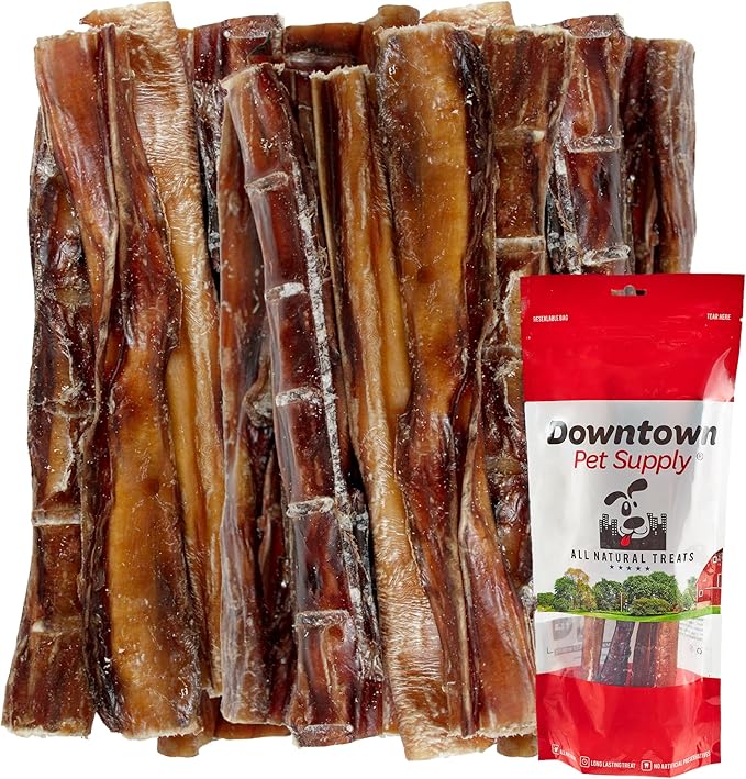 Downtown Pet Supply USA-Made Bully Sticks for Dogs (6", 5-Pack Regular) Rawhide Free Dog Chews Long Lasting Non-Splintering Pizzle Sticks - Low Odor Bully Sticks for Large Dogs