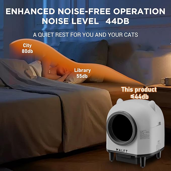 Premium 90L Automatic Cat Litter Box – Self-Cleaning Litter Box, APP Remote Control, Odor-Free Cleaning, Pinch-Proof Design, Ideal for Multi-Cat Homes (Mat + Waste Bags Included)