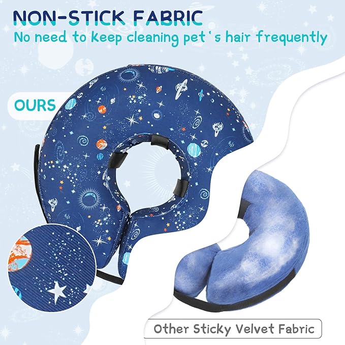Supet Inflatable Dog Cone Collar Alternative After Surgery, Doggie Neck Donut Collar Recovery ECollar for Post Surgery, Soft Dog Cone for Small Medium Puppies Cats