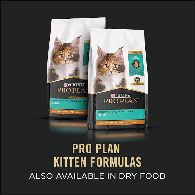 Purina Pro Plan Grain Free Pate Wet Kitten Food, Chicken Entree - (Pack of 24) 3 oz. Pull-Top Cans