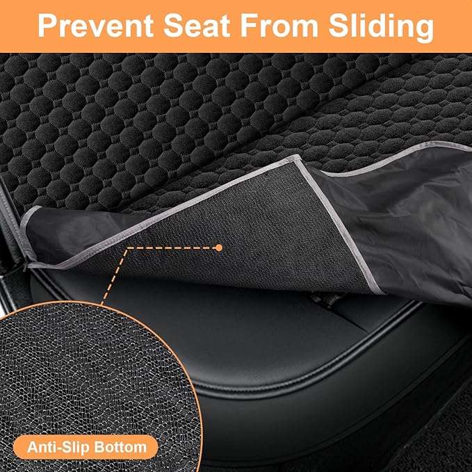 Mancro Dog Car Seat Cover for Back Seat, 2025 Upgraded 600D Heavy Duty Waterproof & Scratch-Resistant Dog Hammock for Car, Back Seat Pet Cover for Dogs with Sedan, Trucks and SUVs, Standard, Black