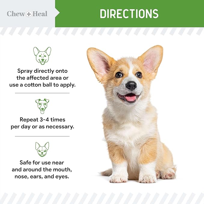 Hypochlorous Acid Spray for Dogs – 4oz Dog Wound Spray for Cuts, Burns, Sores, Abrasions, and More – Non Toxic and Chemical Free HOCI Wound Care – Made in The USA