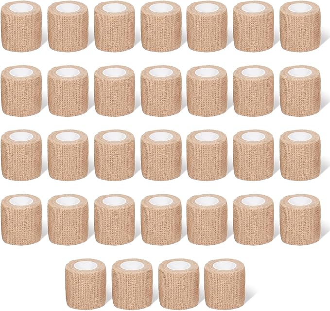 Self Adhesive Bandage Wrap,Bandage Tape,Medical Tape,Vet Tape,Athletic Tape Gauze,for First Aid,Sports, Wrist, Ankle (Skin Color, 2inch*32rolls)