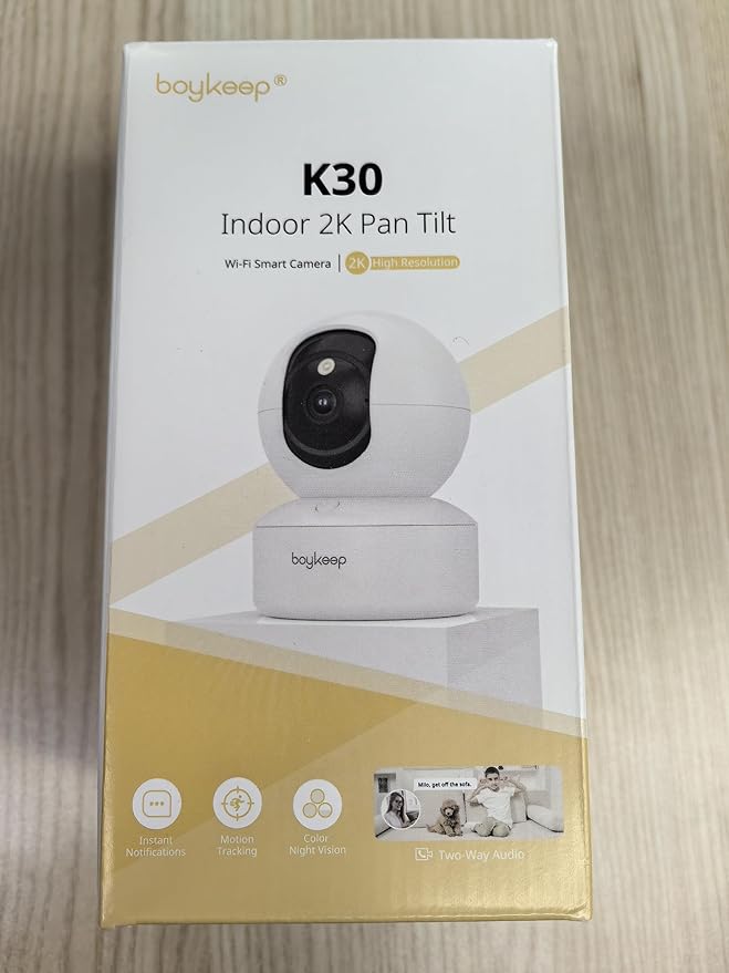 BoyKeep Indoor Camera - 2K Pet Camera, 5G/2.4GHz WiFi Cam for Baby Monitor with Phone App, 360° Pan & Tilt, 2-Way Audio, Color Night Vision, New for 2025 with 12s Free Cloud Storage