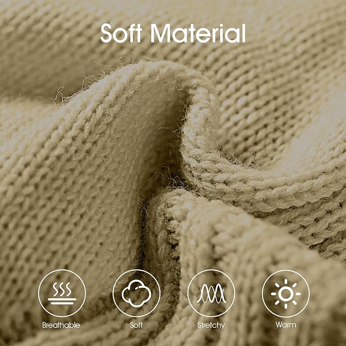 Dog Sweaters for Small Medium Large Dogs Girl, Classic Turtleneck Pet Sweater for Dogs Cats, Thermal Doggy Winter Coat, Warm Dog Shirt Outfits, Double Knitting Collar for Outdoor Playing (L, Camel)