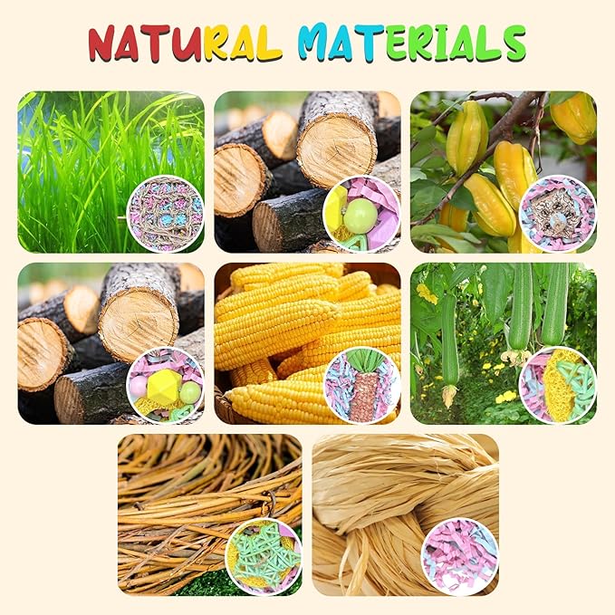 Bird Toys For Cockatiels, Tyotrbs Bird Toys For Conures Parakeet Toy BirdsToy For Parrots Birds Foraging Toy ParrotToys BirdCage Accessories Lovebird Cage Accessories for Small Birds