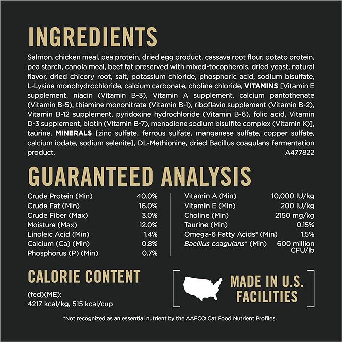 Purina Pro Plan Vital Systems Salmon and Egg Formula 4-in-1 Adult Dry Cat Food - 3 lb. Bag