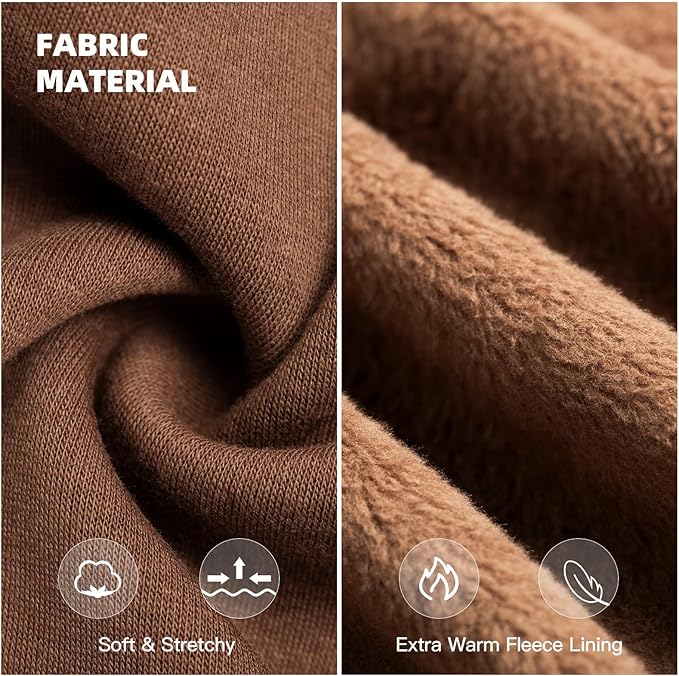 Koneseve Dog Hoodie & Cat Sweater, Warm Fleece Hooded Soft Winter Sweatshirt for All Breeds, Cozy Pet Clothes, Brown, L