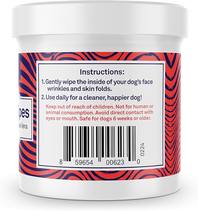 Petpost Wrinkle Wipes for Dogs | 100 Count Dog Face & Wrinkle Cleaner | Gentle Pet Wipes with Coconut Oil for Bulldogs, Pugs & Wrinkly Breeds | Dog Cleaning & Deodorizing Wipes