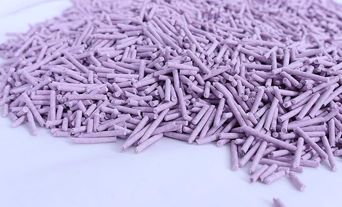 Tofu Cat Litter Lavender Scent 5.5 Lbs, Can Flush Down Toilets or drains, Low Tracking Cat Litter 2mm Pellets.