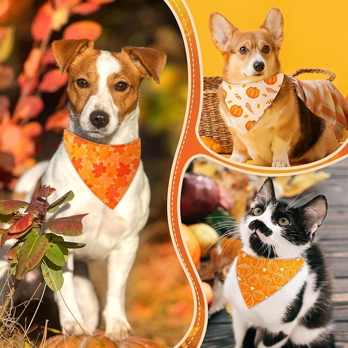 Preboun 200 Pcs Holiday Dog Bandanas Bulk Fall Halloween Christmas Bandanas for Dogs Triangle Kerchief Bib Scarf Set for Pet Party Costume Photo Props Accessories Pet Shops Groomers, 25 Styles