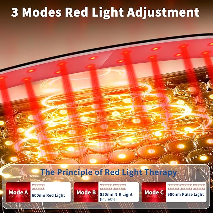 Red Light Therapy Collar for Dog, 660nm & 810nm & 980nm Infrared Red Light Vet Therapy Device for Pet, Cold Laser Therapy Device for Dog Tissue Repair, Pain Relief Arthritis, Promote Blood Circulation