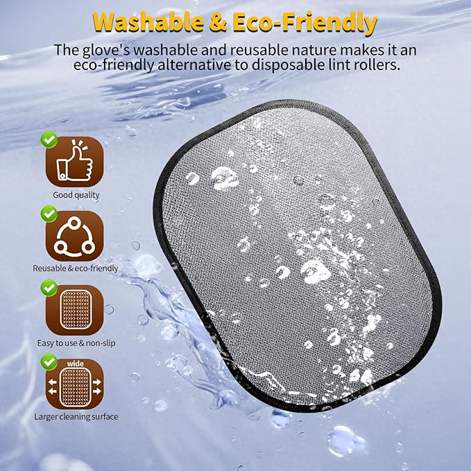 Pet Hair Removal Glove for Dogs & Cats, Newly Upgraded Reusable Electrostatic Pet Hair Gloves, Pet Hair Remover Tool for Clothing, Couch, Carpet, Car Seat