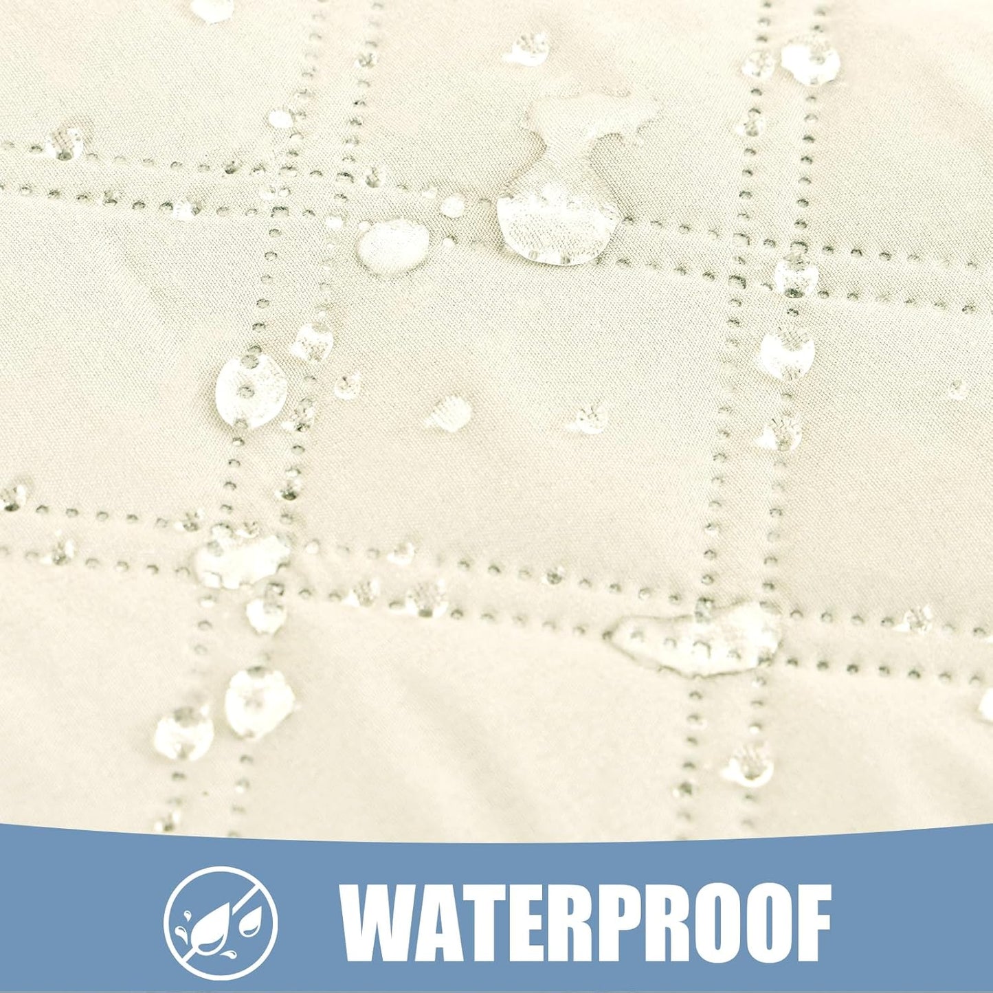 Smiry Waterproof Dog Bed Cover Pet Blanket, Soft Washable Dog Blanket for Furniture Bed Couch Sofa Reversible, Checkered (40"x80", Beige/Beige)