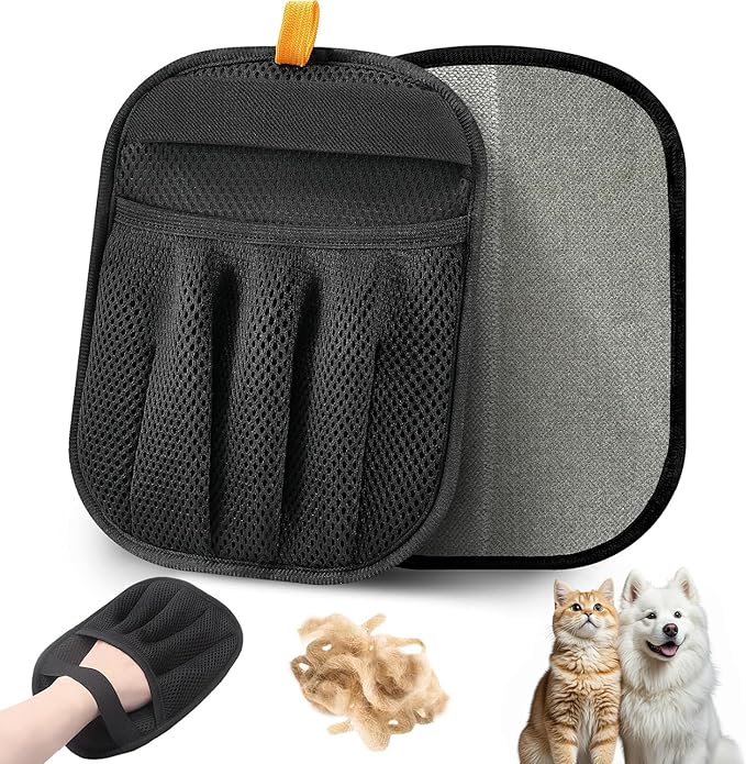 3PCS Pet Hair Removal Glove for Dogs & Cats Reusable Electrostatic Pet Hair Remover Gloves for Clothing, Couch, Carpet, Car Seat Alternative to Pet Lint Roller
