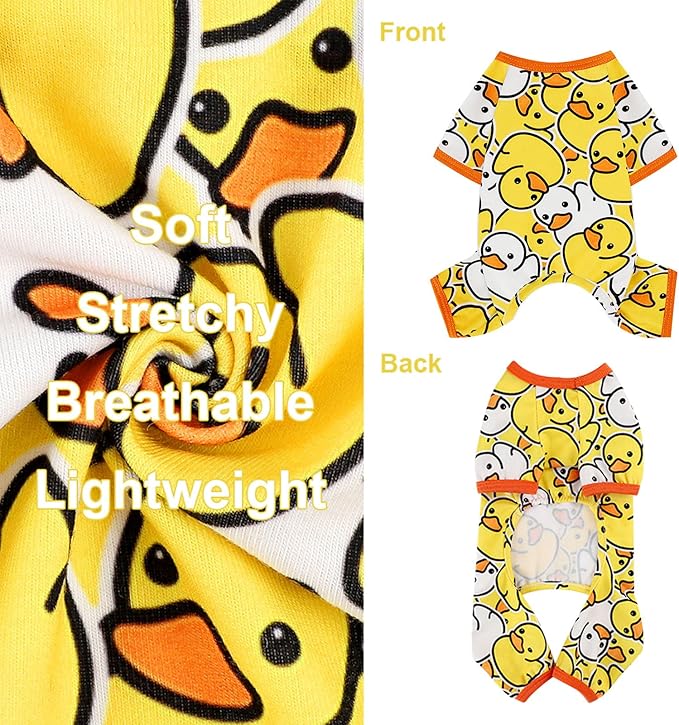 Dog Pajamas for Small Dogs Boy Girl, Dog Clothes Tiny Chihuahua Yorkie Spring Summer Shirt, Cute Puppy Outfit Pjs Jumpsuit Cat Onesie Apparel Pet Clothes