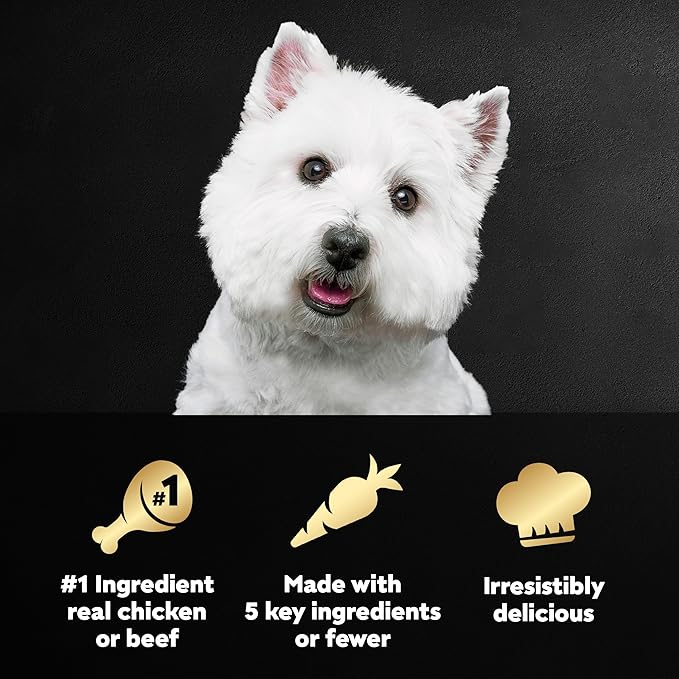 Cesar Simply Crafted Adult Wet Dog Food Meal Topper, Chicken, Carrots & Green Beans and Beef, Chicken, Purple Potatoes, Peas & Carrots Variety Pack, 1.3 oz. (16 Count, Pack of 1)