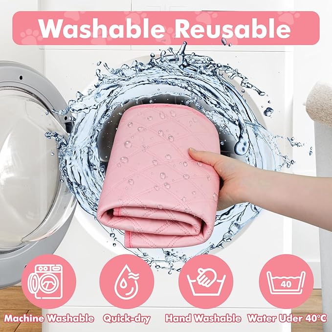 Dog Cat Playpen Indoor Outdoor for Puppy Pet Dogs Cat Recovery After Surgery, Dog Tent Crates Cage Indoor/Outdoor, Portable Pop Up Kennel with Carrying Case for Travel (Pink with Pad, Small)