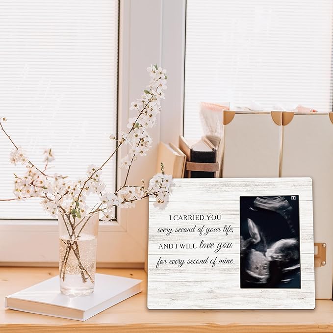 Miscarriage Memorial Baby Ultrasound Picture Frames - Loss of Baby Memorial Sympathy Gifts Photo Frame, Miscarriage Gifts for Mothers Mom Dad, Baby Infant Loss Picture Photo Frames for Home Bedroom Decor, 4x6