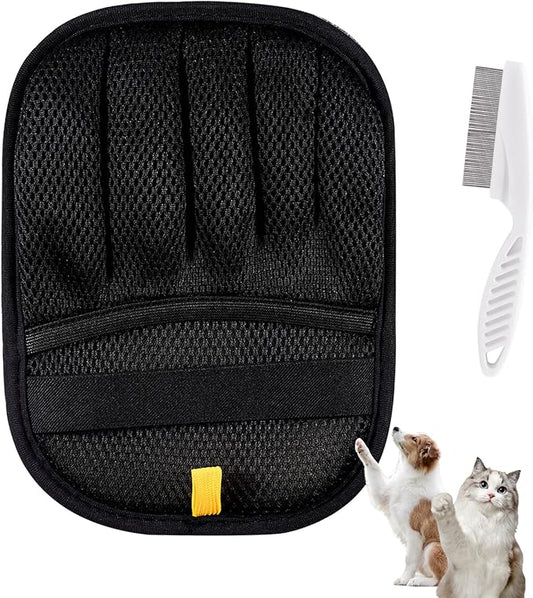 Cat Hair Gloves for Pet Hair Removal，Reusable Cats & Dog Pet Hair Remover Electrostatic Gloves for Pets Grooming,Furniture,Carpet,Car,Couch