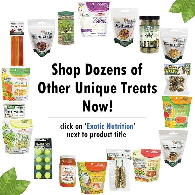 Nectar Pods (Variety 4 Pack) - Calcium-Fortified Jelly Fruit Treat - Sugar Gliders, Marmosets, Squirrels, Parrots, Cockatiels, Parakeets, Birds, Hamsters, Day Geckos, Kinkajous & Other Small Pets