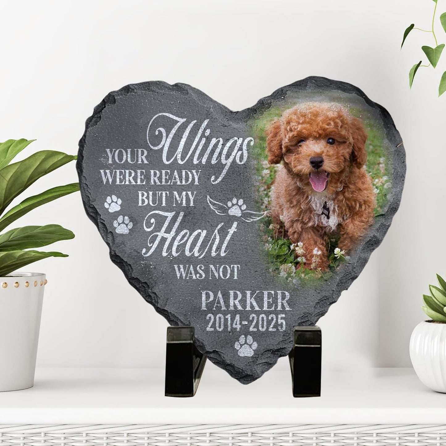 Personalized Dog Memorial Gifts for Loss of Dog, Custom Pet Memorial Stone with Photo Name Date, Stones for Dogs, Gift for Cat Lovers, Bereavement Sympathy Gift for Pet Lover, Quote 10