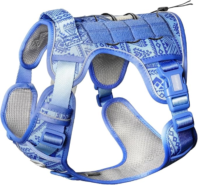 AUROTH Tactical Dog Harness for Large Dogs No Pull Adjustable Pet Harness Reflective K14 Working Training Easy Control Pet Vest Military Service Dog Harnesses