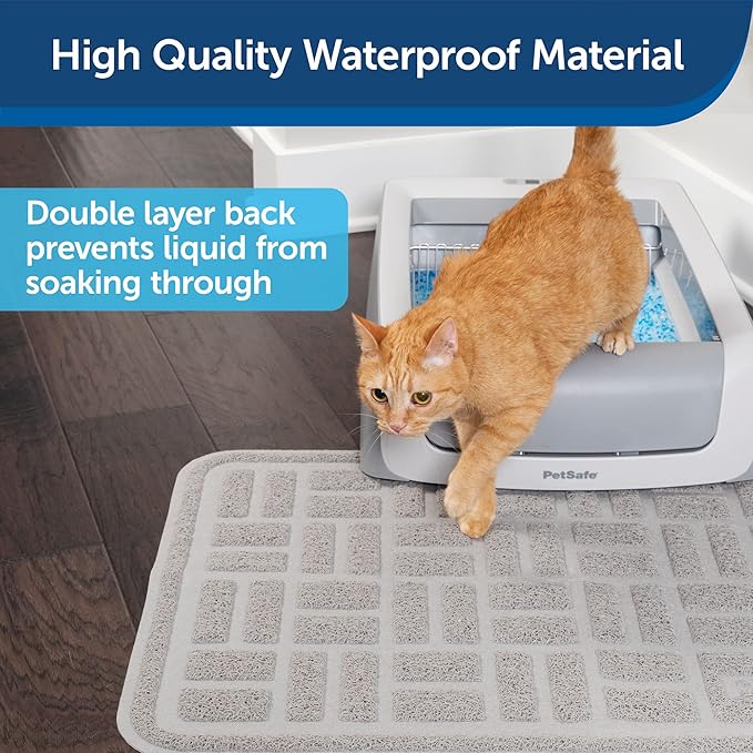 PetSafe Cat Litter Mat - Helps Capture Mess Off Paws - Waterproof Floor Protection - Durable Mesh Material - Works with Clay or Crystal Litter - Medium
