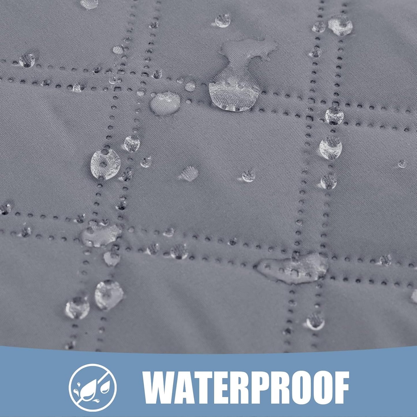 Smiry Waterproof Dog Bed Cover Pet Blanket, Soft Washable Dog Blanket for Furniture Bed Couch Sofa Reversible, Checkered (40"x90", Grey/Dark Grey)