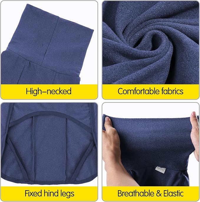 Dog Sweater Pullover Cold Weather Vest for Dogs Dog Sweatshirt & Jacket for Indoor and Outdoor Use (Large, Navy Blue)