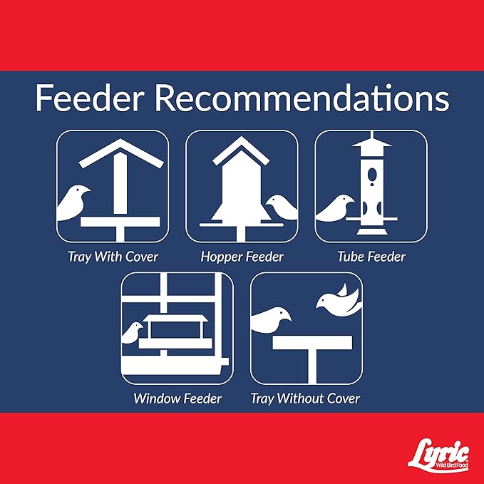 Lyric Supreme Wild Bird Seed for Outside Feeders - Wild Bird Food Mix with Nuts & Sunflower Seeds, Attracts Many Beautiful Songbirds, 13.5 lb (Pack of 3-4.5 lb Bags)